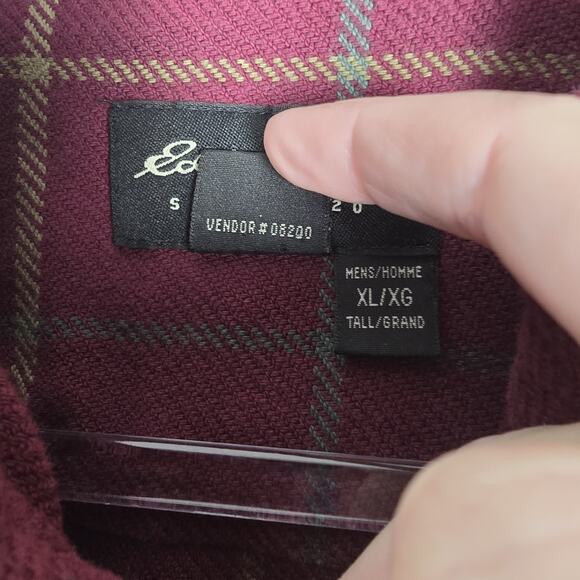 Eddie Bauer Flannel Plaid Size XL Western Outdoor - Picture 4 of 7